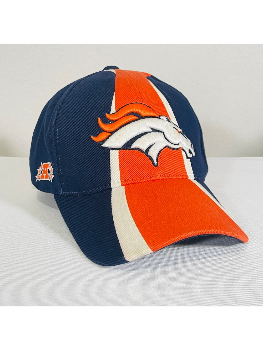 Denver Broncos Football Hat Adjustable Orange Blue Canvas Embroidered Reebok NFL